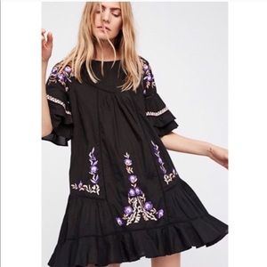 Free People Palvo Embroidered Babydoll Dress NWT